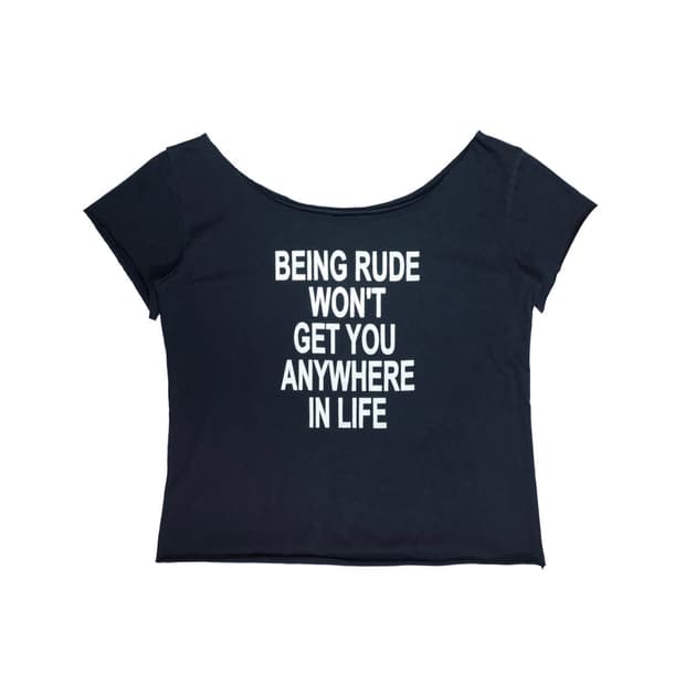 Justhaus OFF-SHOULDER HALF SLEEVE TOP