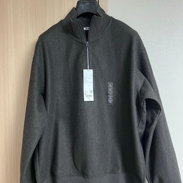 [새상품] 유니클로 U 브러시드 하프집업 XL