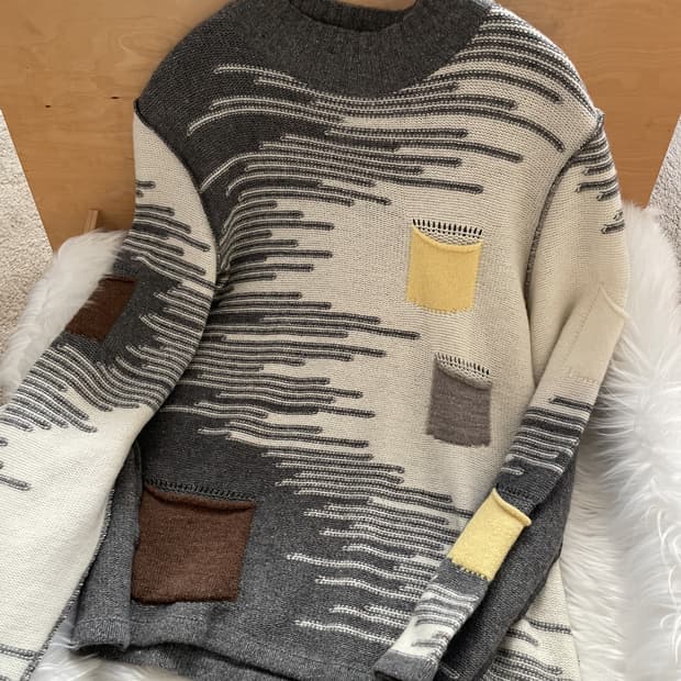 vintage rosace pocket knit