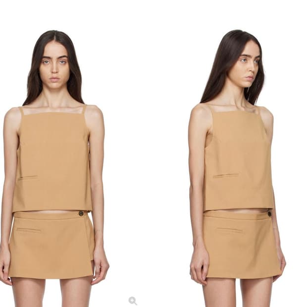 [Sale] Sandy Liang Camel Wool-Blend Tank