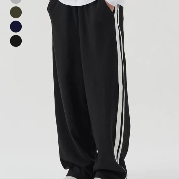 (M) 제로 더블 테이프 오버 스웨트 팬츠