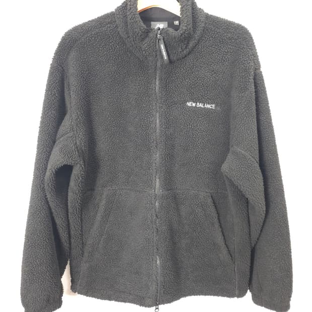 뉴발란스 후리스 뽀글이 집업자켓 블랙 100(L)