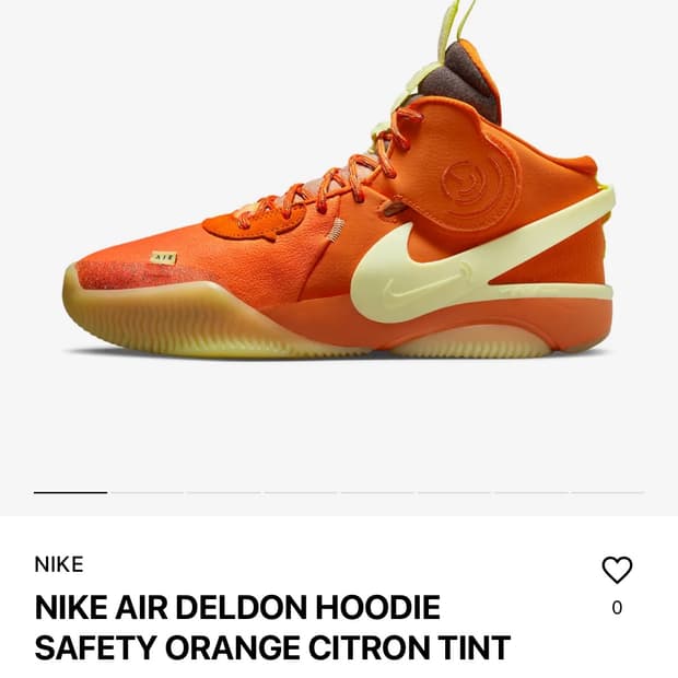 새상품 나이키 에어 델돈 후디 세이프티 오렌지 시트론 틴트