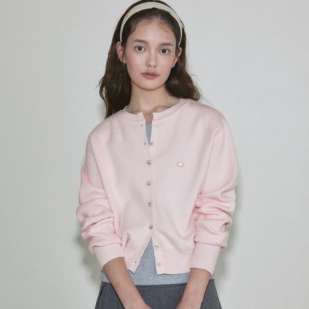 66사이즈) 오로 (라퍼지포우먼) 에센셜 라운드 니트 가디건