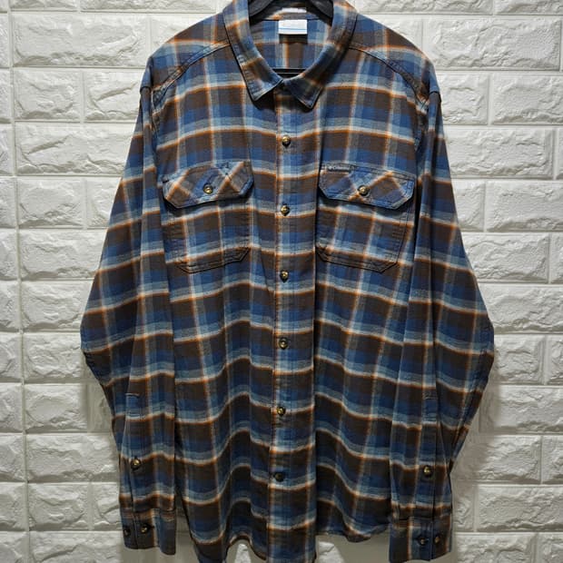 컬럼비아 옴니위크 레귤러핏 체크셔츠 체크남방 110