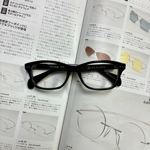 角矢甚治郎作 카도야 진지로 사쿠 셀룰로이드 일본 장인 안경