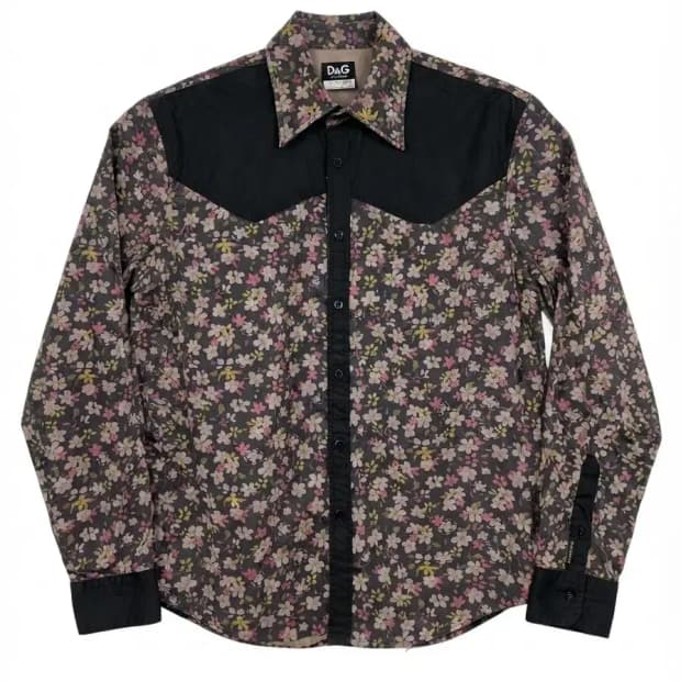 D&G 돌체앤가바나 플라워 패턴 셔츠 L
