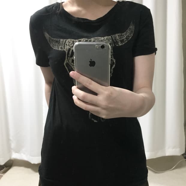 폴로 데님앤서플라이 Y2K 블랙 슬림핏 반팔 티셔츠