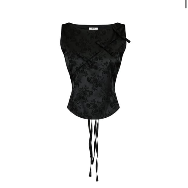 카시코 Ribbon Paneled Sleeveless 블랙