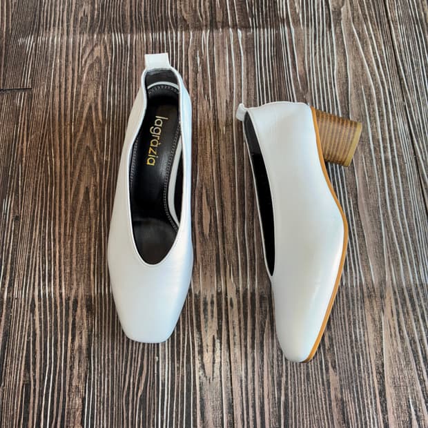lagrazia white heels