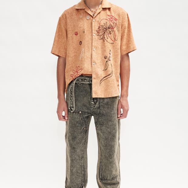 앤더슨벨 오버다이 컬러 카펜터 진 apa498m(YELLOW BEIGE)