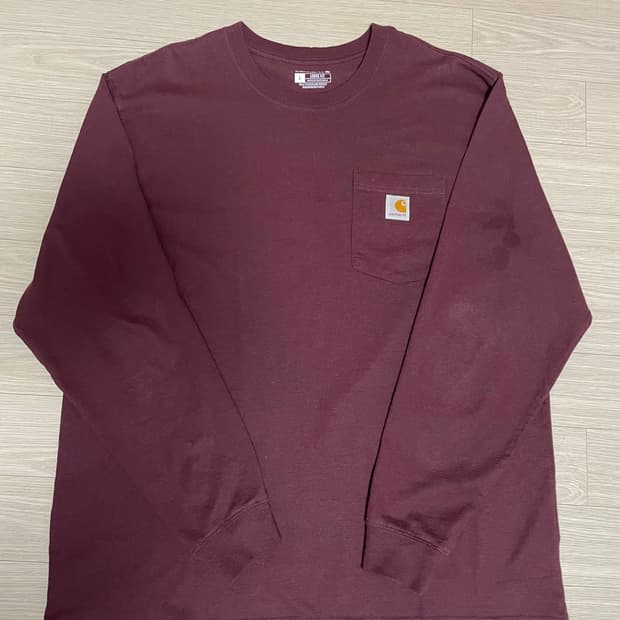칼하트 루즈핏 포켓 롱슬리브 L (버건디)