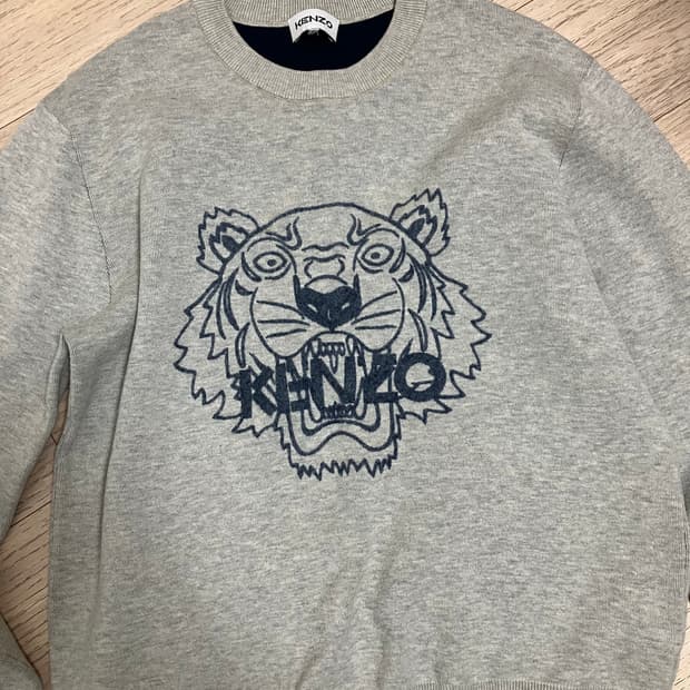 겐조 타이거 니트 그레이