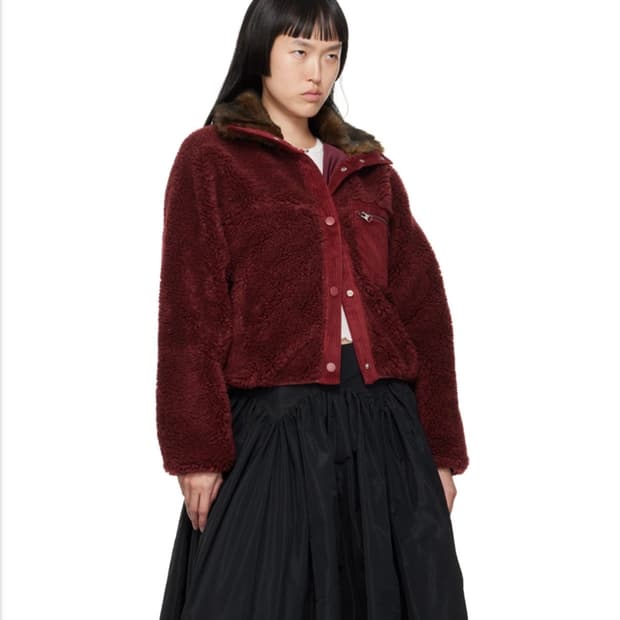 샌디 리앙 도프 버건디 플리스