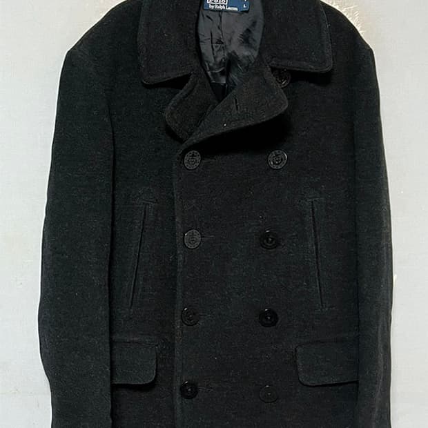 POLO 폴로 남자 울자켓 하프코트 차콜 단추각인 L 100