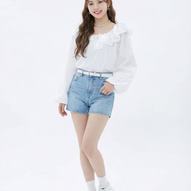 딘트 DINT 화이트 루즈핏 블라우스_FREE