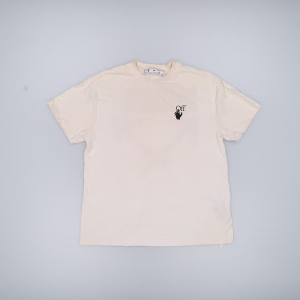 XXS 오프화이트 프린팅 반팔티 0327H1