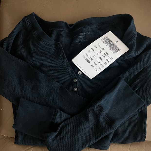 브랜디멜빌 젤리 롱슬리브 탑 네이비