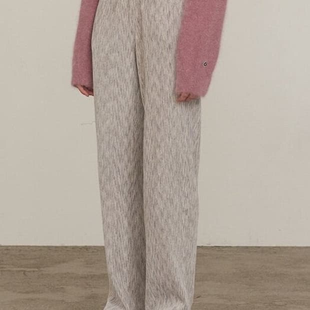 다이애그널 코듀로이 밴딩 팬츠 퍼플그레이