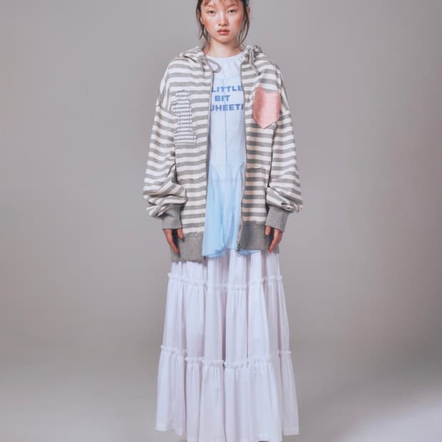 유희 I LOVE APPLIQUE HOOD ZIP-UP