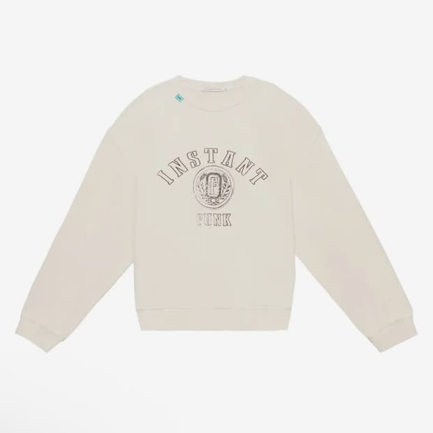 인스턴트펑크 피그먼트 스탠다드 맨투맨 - 아이보리 XL