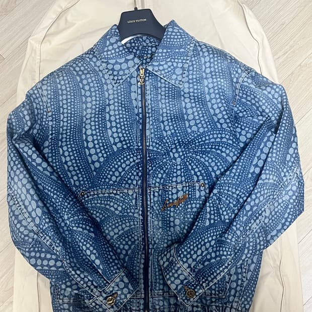 루이비통 x 쿠사마 야요이 펌킨 데님 블루종 50