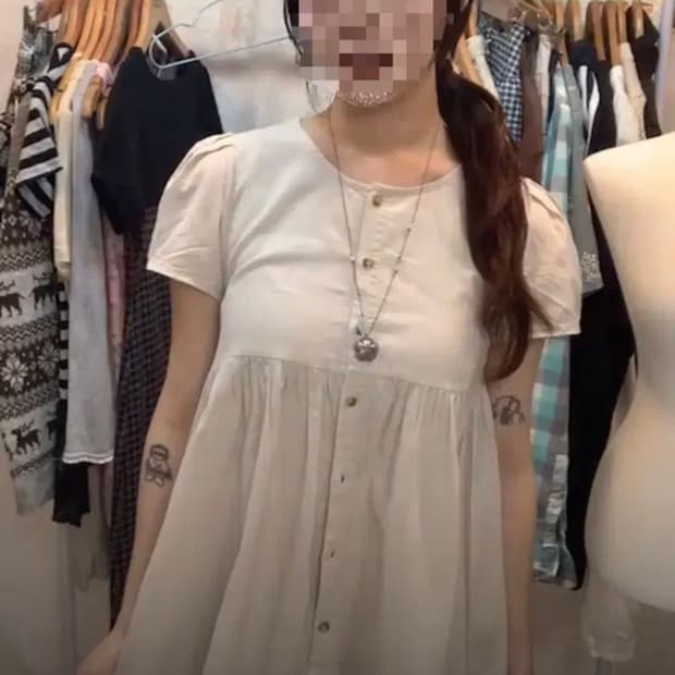 후유빈티지 모리걸베이지바선생원피스 마루빈티지카메빈티지몽글빈티지모리노가토