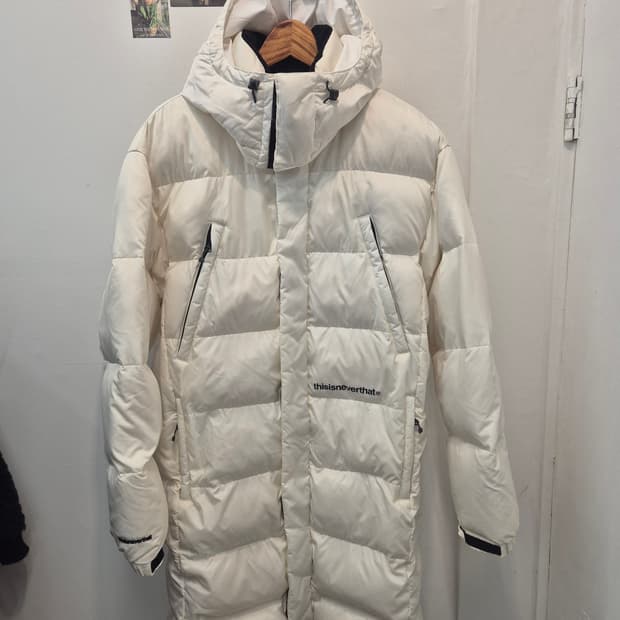 Thisisneverthat 흰색 롱패딩 L
 