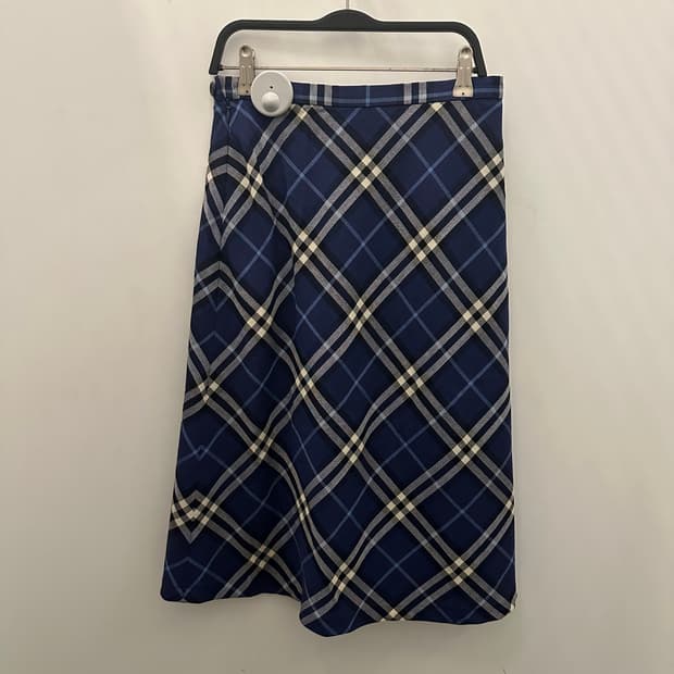 BURBERRY 버버리 네이비블루 체크미디스커트