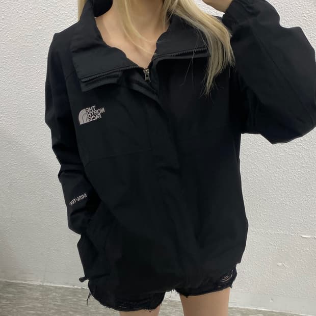 노스페이스 고어텍스 블랙 바람막이 100