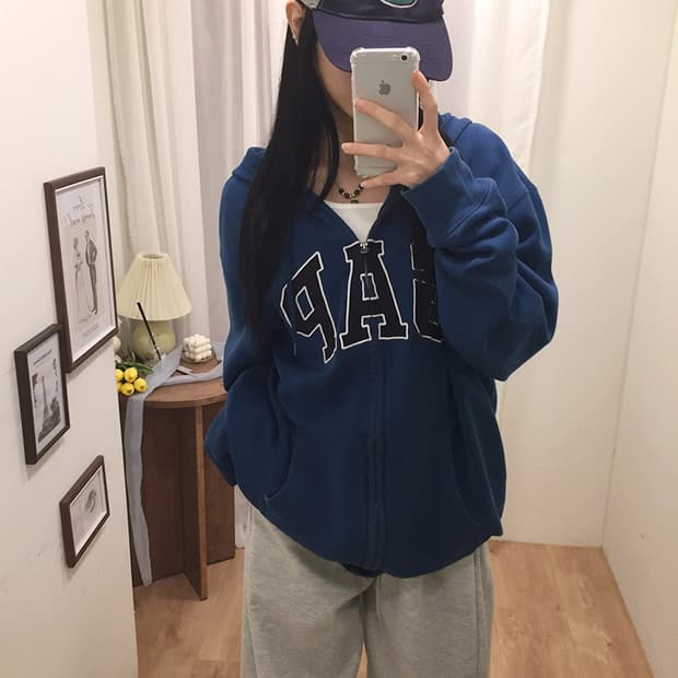 공용 GAP 오버핏 후드집업 100