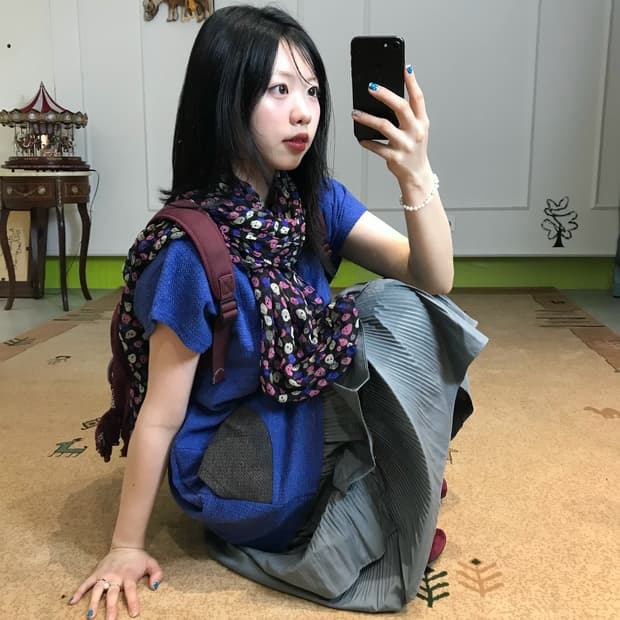 귀여운 블루 원피스 코디💙🎽
