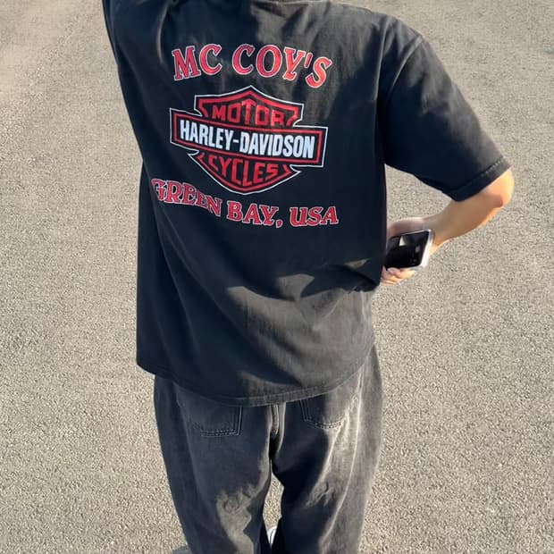 90s 할리데이비슨 MC COY'S GREENBAY 티셔츠 🇺🇸