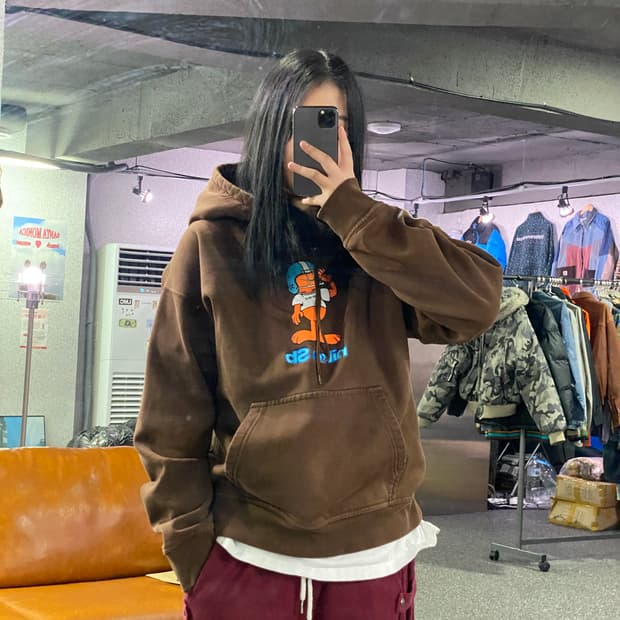 나이키 SB 풀오버 브라운 스케이트 후드티 B3637