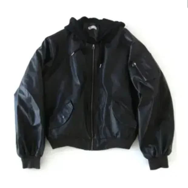 디에이디 후드 가죽 패딩 점퍼