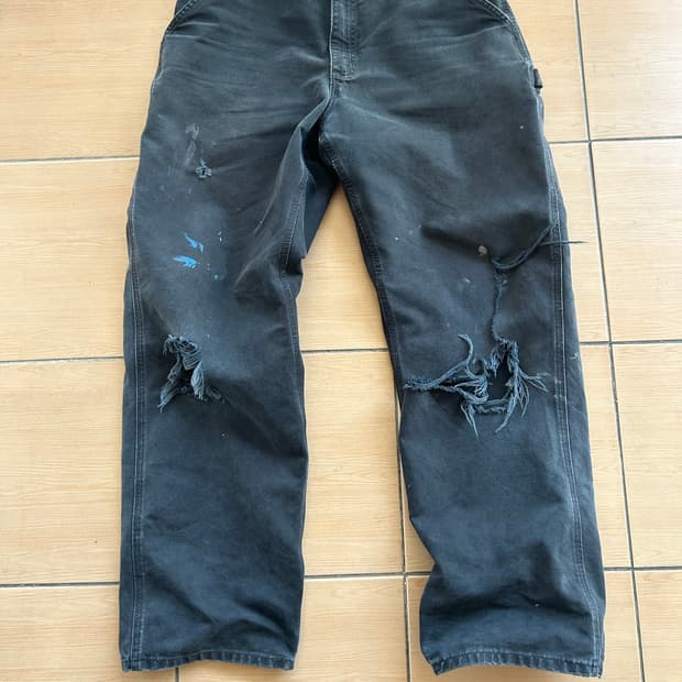 칼하트 B11 싱글니 블랙 34in