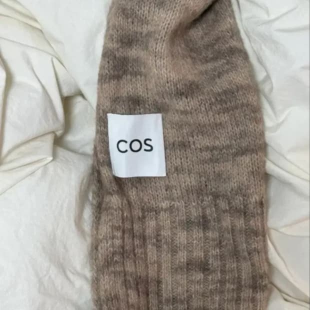 COS 코스 울 알파카 목도리 머플러 베이지