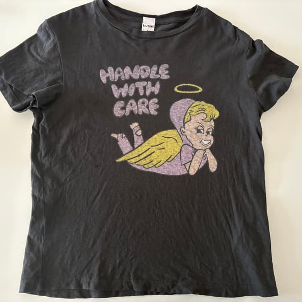 리던 반팔 엔젤 블랙 s