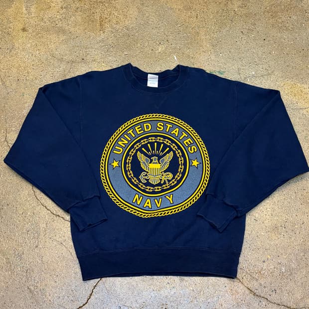 90s Made in USA 빈티지 밀리터리 US 네이비 맨투맨
