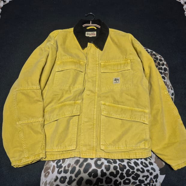 스투시 21A/W 워시드 캔버스 워크 자켓 L 정품