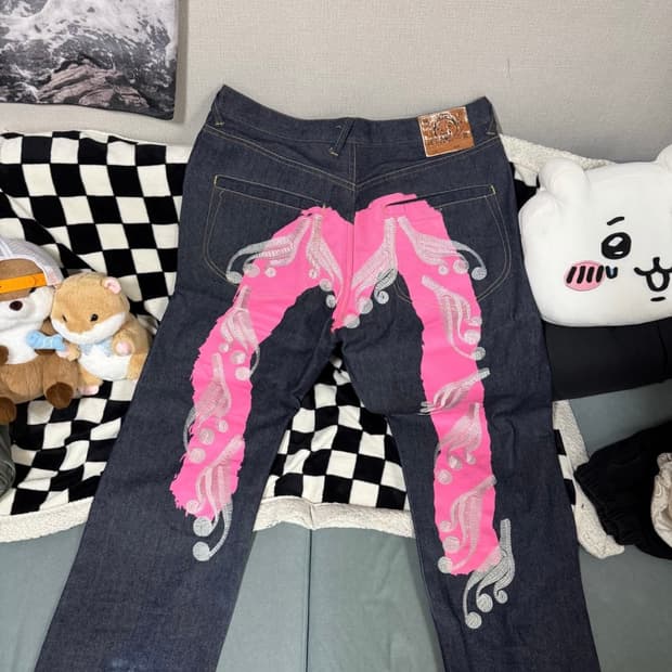 Evisu 에비수 프린팅 빅로고 데님