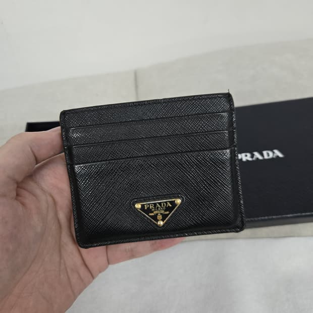 [보증서 정품]프라다 사피아노 카드지갑