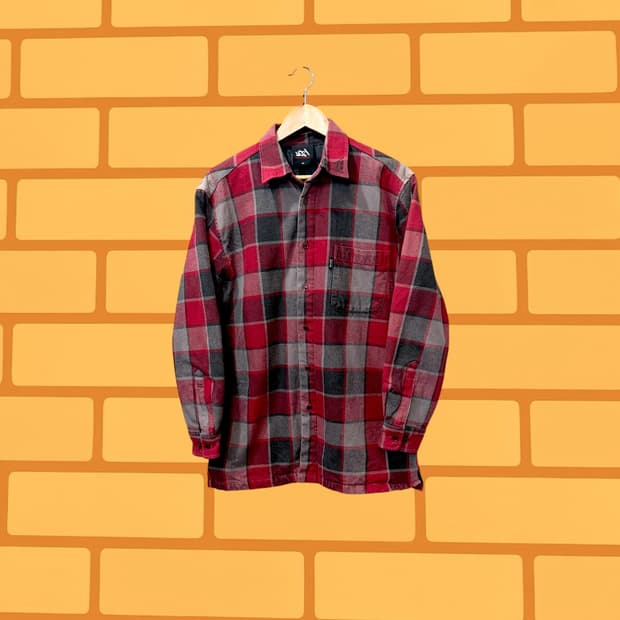 Majah Flavah 퀼팅 워크 셔츠 자켓 (L)