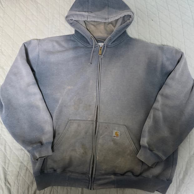 [XL] 빈티지 칼하트 트래쉬드 하드 썬페이드 후드집업