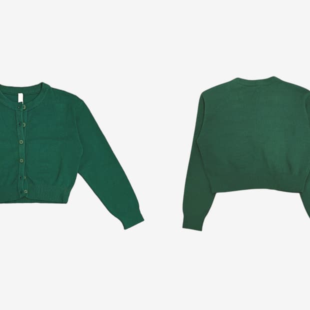 basic cropped cardigan