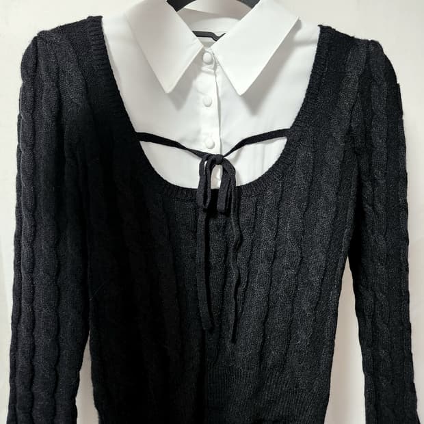 셔츠 레이어드 니트 히메갸루 지뢰계 리즈리사 앙크루즈  도쿄