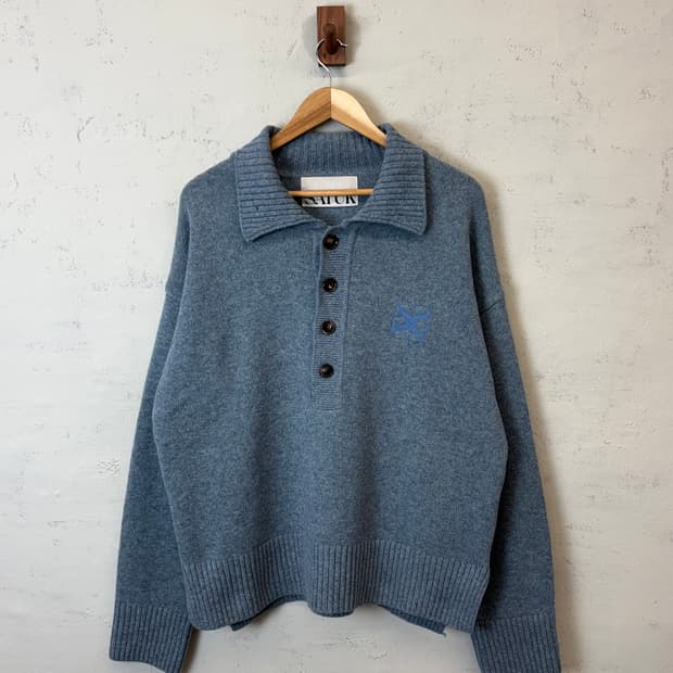 SATUR 세터 램스울 카라 니트