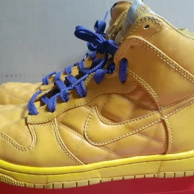 나이키 덩크 하이 슈프림 올림픽 옐로우 260