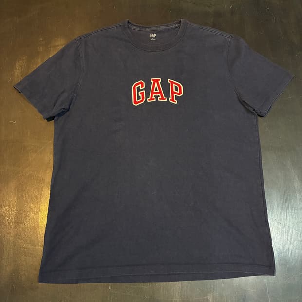L) GAP 갭 헤비코튼 패치 네이비 티셔츠