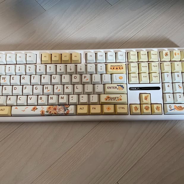 독거미 키캡 F108 화이트 골드 영문 키캡 108개